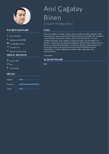 Ziraat Mühendisi Cv Örnekleri cv indir